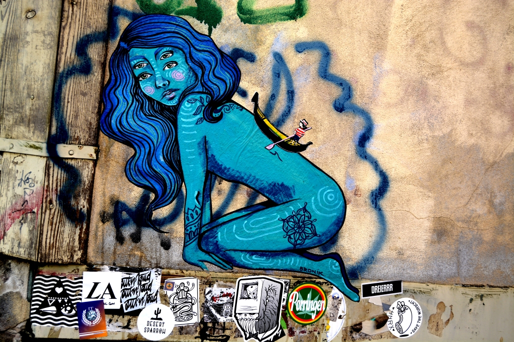 Venice_Graffiti Italy Blue girl.